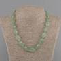 מחרוזת ירקן אובל 18x13mm+-, אורך 45cm+- עם אבזם