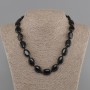 מחרוזת אגת אובל 18x13mm+-, אורך 45cm+- עם אבזם