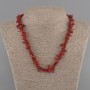 מחרוזת אלמוג שבבים מחט 6-11x1-3mm+-, אורך 45cm+- עם אבזם