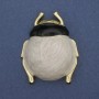 סיכת-תליון חיפושית עם אמייל, מתכת מוזהבת, 55x43mm+