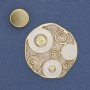 סיכת מגנט 'אקצנט' אמייל מתכת מוזהבת 45mm+