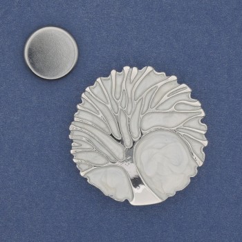סיכה מגנטית «אקצנט» אמייל מתכת כסופה 40mm+