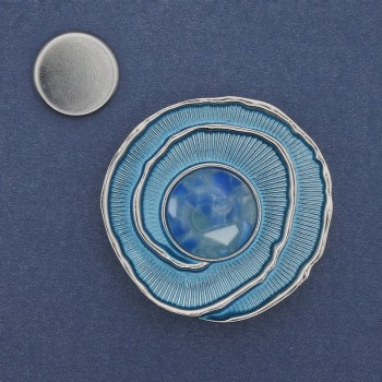 סיכה מגנטית «אקצנט» אמייל מתכת כסופה 41mm+