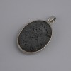 תליון לבה אובלי במסגרת, קוטר 26×20 mm ±, אורך 35 cm ±