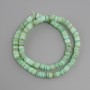 חרוזים מקונכיית Scapharca, רונדל, קוטר 6×1-2.5 mm ±, אורך 38 cm ± על חוט