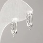 ווים לעגילים מתכת בצבע כסוף 18x3 mm, זוג