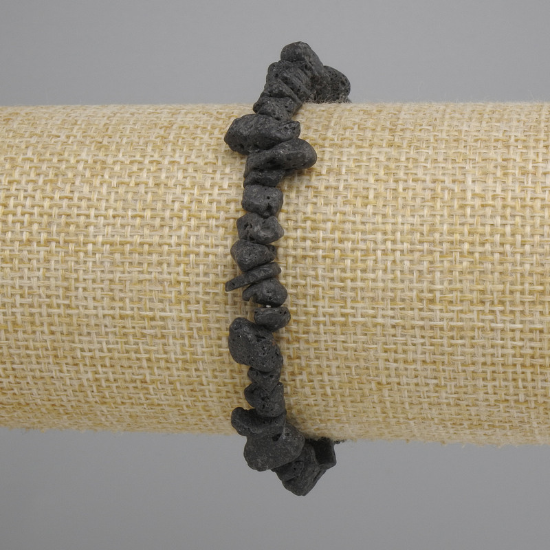 צמיד לבה שבבים, קוטר 6-9x2-5mm ±, אורך 18cm ±, על בסיס אלסטי