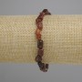 צמיד גרנט הסוניט מלוטש, קוטר 7-10×5-6,5 mm ±, אורך 18 cm ±, אלסטי (סטרץ')