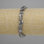צמיד המטיט אבנים מלוטשות, קוטר 6-10x7-7,5mm+-, אורך 18cm+- אלסטי