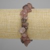 צמיד קוורץ תותי שבבי, קוטר 7-16×5-8.5mm ±, אורך 18cm ± אלסטי