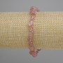 צמיד קוורץ תות, אבנים מלוטשות, קוטר 6-10,5 x 6-7,5mm +-, אורך 18cm +- על בסיס אלסטי
