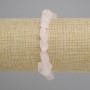 צמיד קוורץ ורוד אבן לא מעובדת, קוטר 7-11×7-11mm+-, אורך 18cm +- על בסיס סטרץ'