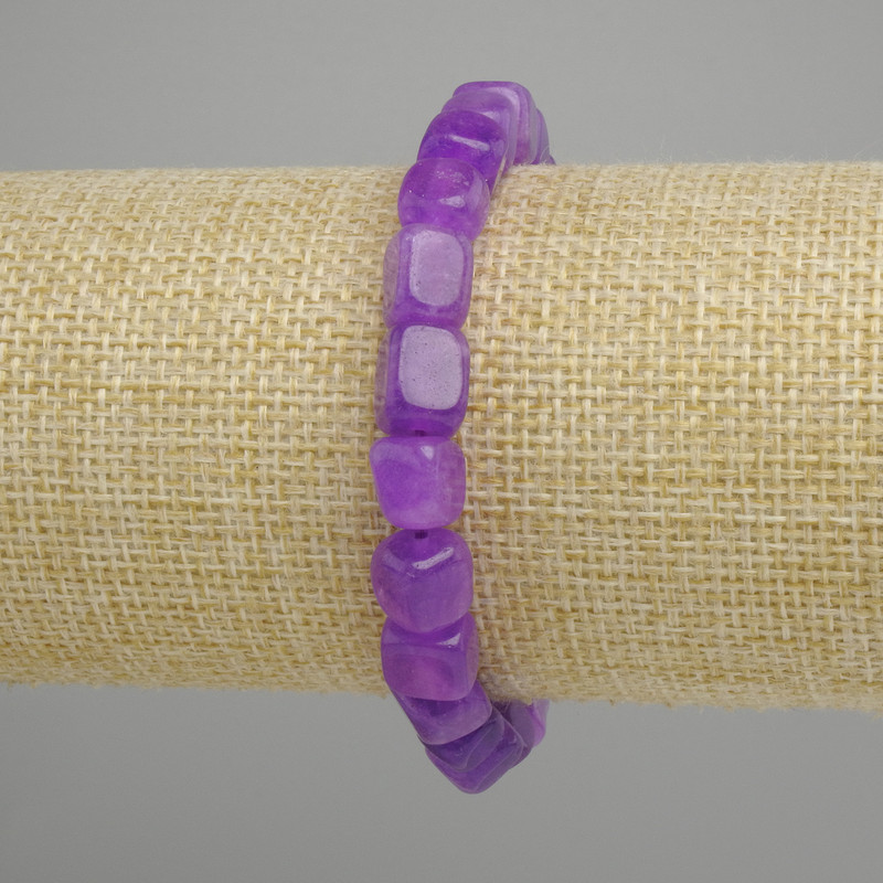 צמיד סוגליט קוביות, קוטר 7–8mm ±, אורך 18cm ± על גומי אלסטי