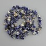 חרוזים סודאליט שבבי, קוטר 4-10x2-6mm ±, אורך 78cm ±