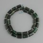 חרוזי אזמרגד חתוכים, קוטר כ-10.5×5–6 mm ±, חרוזים 3 mm ±, אורך כ-39 cm ±