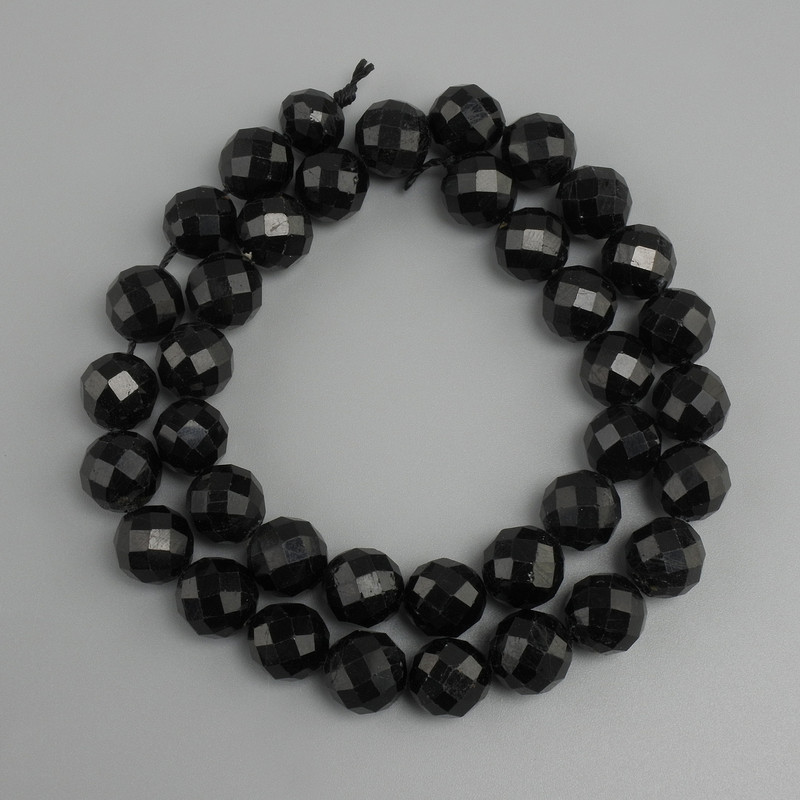 חרוזי טורמלין כדור מגולף, קוטר 10mm+-, אורך 38cm+