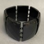 צמיד אגת קישור מגולף 40x28mm+-, אורך 18cm+- סטרץ'