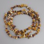 חרוזים יאשמה מוקאיט שבבים, קוטר 5-12x1.5-5mm ±, אורך 78mm ± על חוט