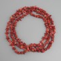 חרוזי אלמוג (שבבים), קוטר 4-13x3-5 mm +-, אורך 80m +- על חוט דייג