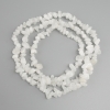 חרוזים קוורץ לבן שבבי, מידות 5–13×4–7 mm ±, אורך כ-78 cm ± על חוט דיג