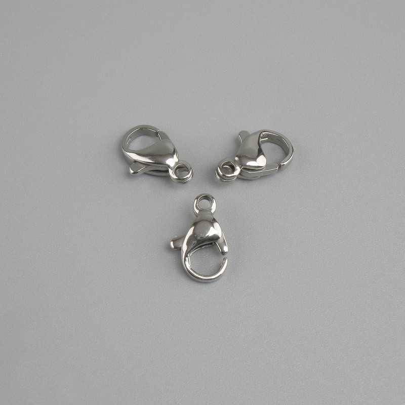 מחיר ל-1 יח'. סוגר-קרבינה, קוטר 10×5 mm, צבע מתכתי כסוף