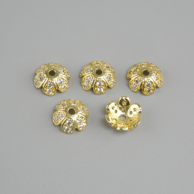מחיר ל-1 יח'. אביזר כיסוי קצה, קוטר 7.5×1.5 mm ±, פתח קוטר 1.1 mm ±, צבע מתכת זהוב