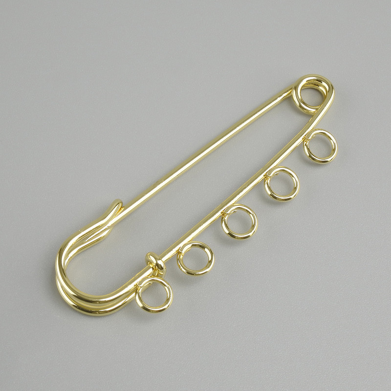 בסיס לסיכת חזה — סיכה 50×12 mm ± מתכת בצבע זהב