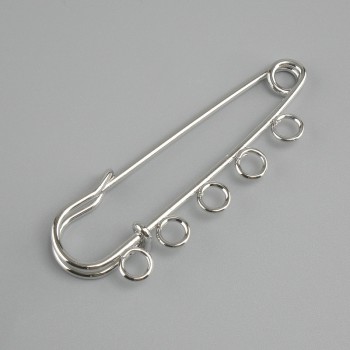 בסיס לסיכת דש — סיכה 50x12mm± מתכת כסופה