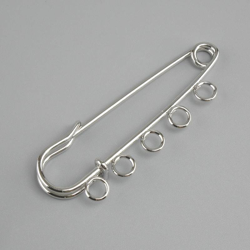 בסיס לסיכת דש — סיכה 50x12mm± מתכת כסופה