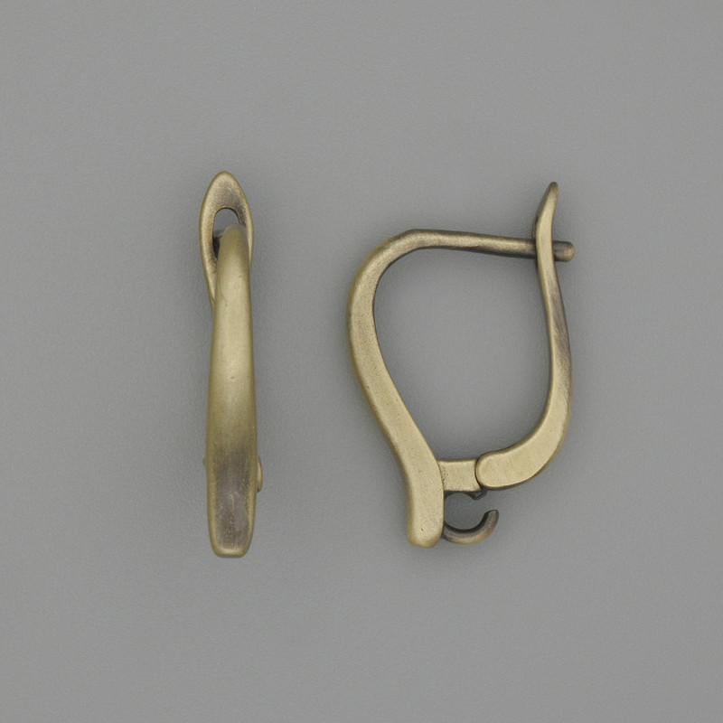 ווים לעגילים בצבע ברונזה 17×3 mm ± זוג