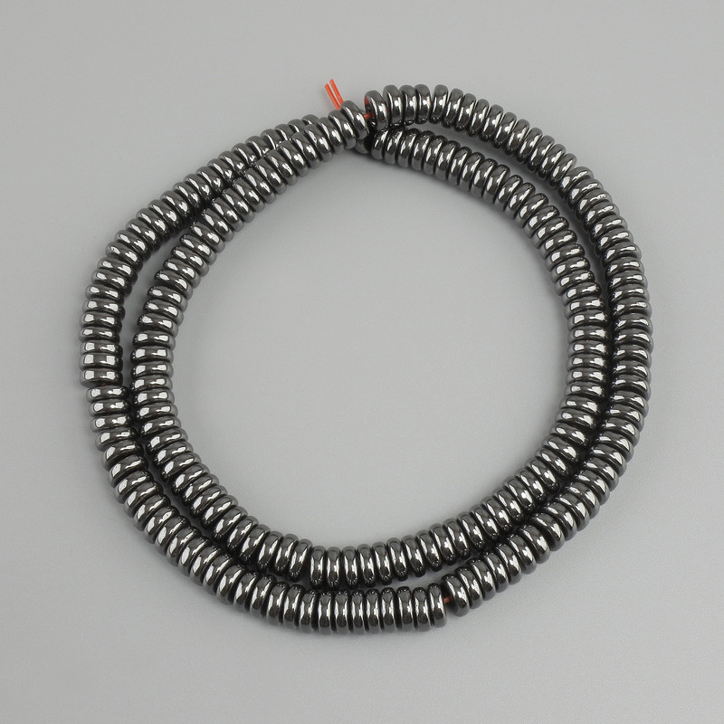 חרוזי המטיט רונדל, קוטר 5×2 mm ±, אורך חוט 40 cm ±