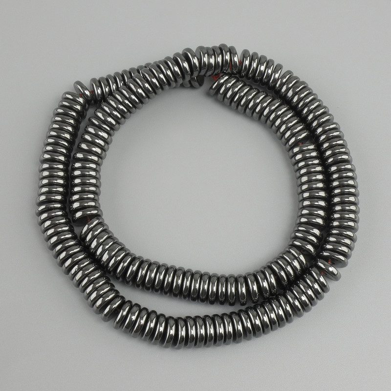 חרוזי המטיט רונדל, קוטר 6×2mm ±, אורך 40cm ±