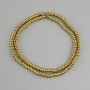 חרוזי המטיט רונדל, קוטר 4x2mm ±, צבע זהב, אורך 40cm+