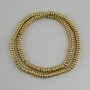 חרוזי המטיט בצורת רונדל, קוטר 5×2mm ±, צבע זהב, אורך 40cm+