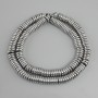 חרוזי המטיט רונדל, קוטר 8×2 mm ±, צבע כסף, אורך 40 cm+