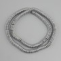 חרוזי המטיט רונדל, קוטר 6x2mm±, צבע כסף, אורך חוט 40cm+