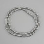 חרוזי המטיט רונדל, קוטר 4×2 mm ±, צבע כסף, אורך 40 ס"מ+