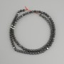 חרוזי המטיט רב-פאות, קוטר 4x4mm ±, אורך 39cm ±