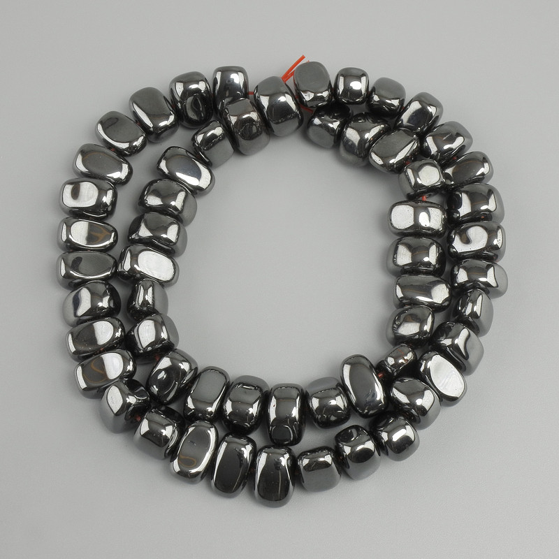 חרוזי המטיט מלוטשים, קוטר 11-12x7, 5-8mm+-, אורך חוט 39cm+