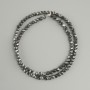 חרוזי המטיט רב-פנים בצורת רומב, קוטר 3.5×3 mm ±, אורך 39 cm ±