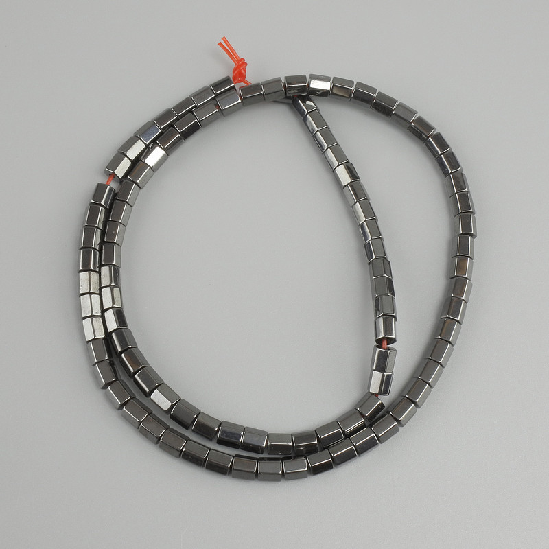 חרוזי המטיט מגולפים בצורת גליל משושה, קוטר 4x4mm ±, אורך 40m+
