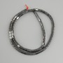 חרוזי המטיט מגולפים בצורת גליל משושה, קוטר 4x4mm ±, אורך 40m+