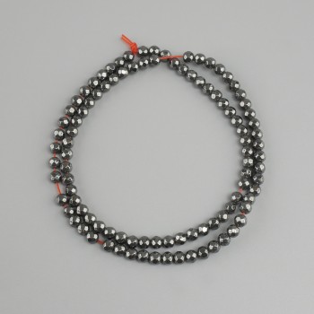 חרוזי המטיט כדור מסותת, קוטר 4mm+-, אורך 38cm+- על חוט