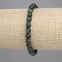 צמיד אזמרגד, חרוזים חלקים, קוטר 6mm±, אורך 18cm±, על בסיס אלסטי