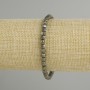 צמיד מפיריט מגולף קובייתי, קוטר 4×4 mm ±, אורך כ-18 cm ± על בסיס אלסטי