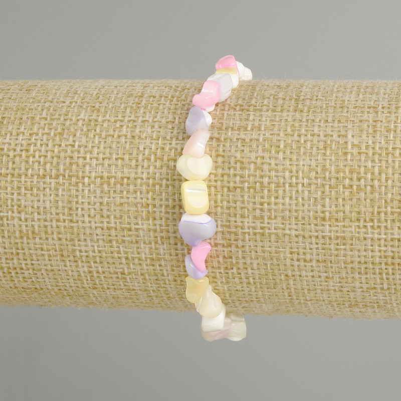 צמיד נקר, אבנים מלוטשות, קוטר 6-7×5-6mm+-, אורך 18cm+- אלסטי