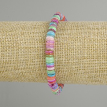 צמיד מקונכייה סקפארקה רונדל, קוטר 6x1.5-2mm±, אורך 18cm±, אלסטי