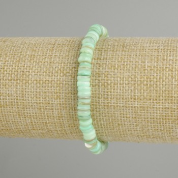 צמיד מקונכיית סקפארקה, רונדל, קוטר 6×1.5–2.5 mm ±, אורך 18 cm ±, בסיס אלסטי