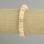 צמיד מקונכיית סקפארקה רונדל, קוטר 9×2mm+-, אורך 18cm+- על בסיס אלסטי