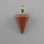 תליון מטוטלת אוונטורין 'חול זהוב' 28×20×14mm+